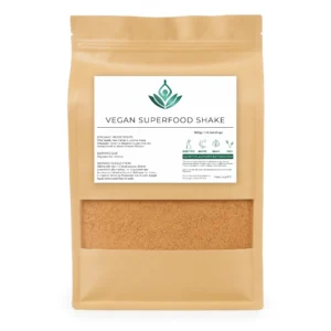 Handcrafted Vegan Superfood Protein Shake made with organic chia, cacao, hemp, lucuma, maca & more. Gut-friendly, gluten-free, sugar-free & preservative-free.