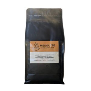 Front of Mesquite Coffee Alternative 1kg pack – caffeine-free superfood coffee, alternative to MannaBrew, made in South Africa
