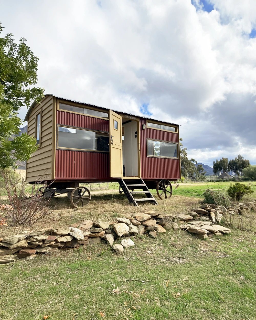 Your own beautifully restored shepherd’s wagon - rustic charm meets modern comfort.